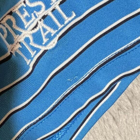 Kjus Shirt Men's M Blue Striped‎ Soren Golf Polo UPF Performance Stretch Comfort - Picture 5 of 11